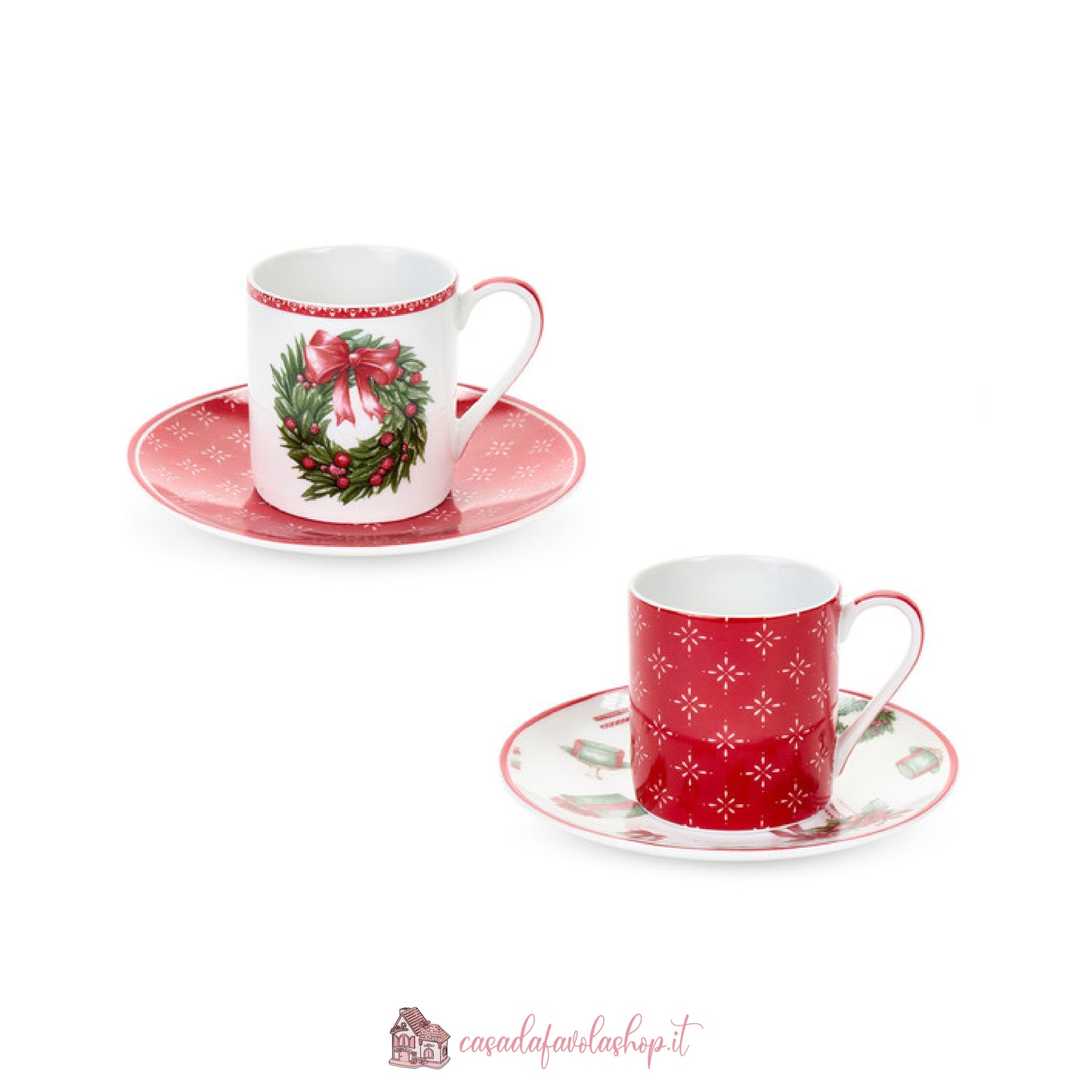 TAZZINE CON PIATTINO 'STORIA DI NATALE'